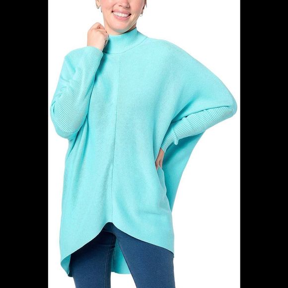 Studio Park x Kerstin Lindquist Dolman Sleeve Sweater Blue Radiance - Regular - Picture 1 of 1